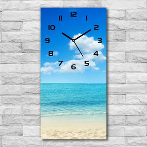 Nástěnné hodiny tiché Tropická pláž pl_zsp_30x60_c-f_67235061