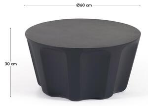 Černý cementový konfereční stolek Kave Home Vilandra Ø 60 cm