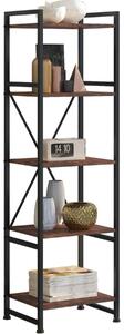 Tectake Regál Manchester industrial 47,5 x 34,5 x 151,5 cm - Industriální dřevo tmavé, rustikální