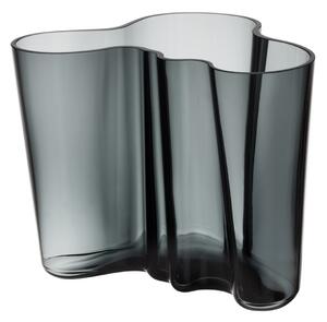 Váza Alvar Aalto iittala 16 cm tmavě šedá – s bublinkou*