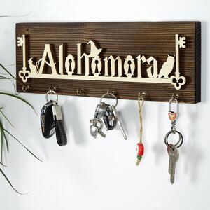 Wallity Nástěnný věšák na klíče Alohomora dřevěný