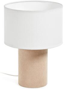Béžová látková stolní lampa Kave Home Bianella 29 cm
