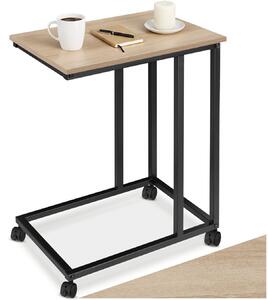 Tectake Odkládací stolek Luton 48x35x70cm - Industrial světlé dřevo, dub Sonoma