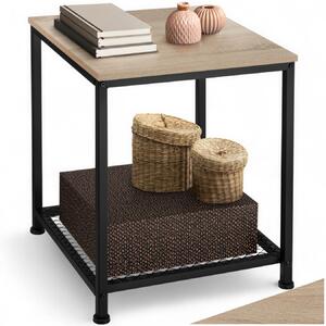 Tectake Odkládací stolek Derby 45,5x45,5x55,5cm - Industrial světlé dřevo, dub Sonoma