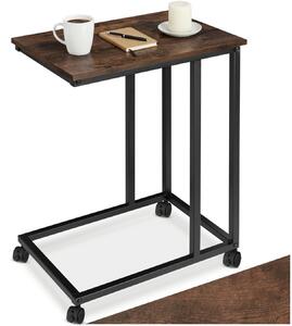 Tectake Odkládací stolek Luton 48x35x70cm - Industriální dřevo tmavé, rustikální