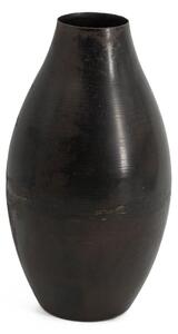 Černohnědá kovová váza KOLONY 25 cm