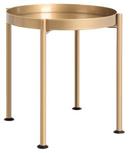Nordic Design Zlatý kovový odkládací stolek Nollan 40 cm II