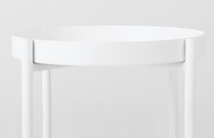 Nordic Design Bílý kovový odkládací stolek Nollan 40 cm II