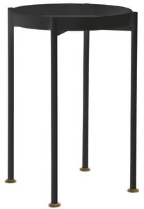 Nordic Design Černý kovový odkládací stolek Nollan 40 cm