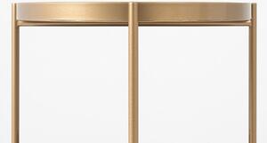 Nordic Design Zlatý kovový odkládací stolek Nollan 40 cm