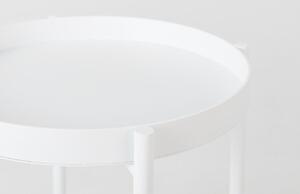 Nordic Design Bílý kovový odkládací stolek Nollan 40 cm II