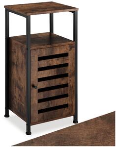 Tectake Boční skříňka Durham 38,5x31,5x81cm - Industriální dřevo tmavé, rustikální