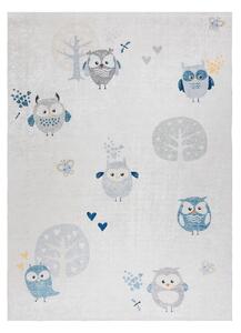 Dywany Łuszczów Dětský kusový koberec Bambino 1161 Owls grey - 160x220 cm