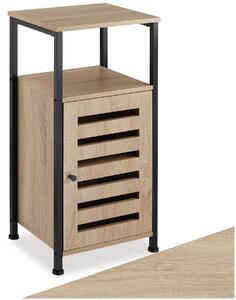 Tectake Boční skříňka Durham 38,5x31,5x81cm - Industrial světlé dřevo, dub Sonoma