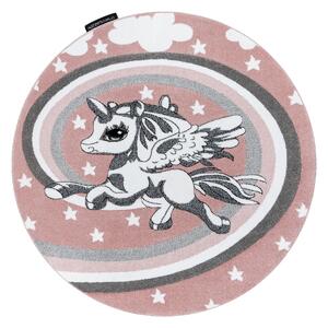 Dywany Łuszczów Dětský kusový koberec Petit Pony pink kruh - 140x140 (průměr) kruh cm