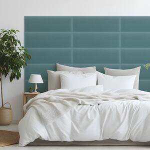 Sametový čalouněný panel - Obdélník - 80x20cm Farba: Azurově modrá
