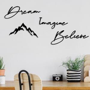 Wallity Nástěnná kovová dekorace Amazing Believe černá