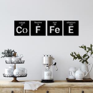 Wallity Nástěnná kovová dekorace Coffee 13 černá