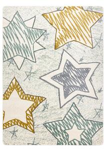 Dywany Łuszczów Dětský kusový koberec Petit Stars green - 140x190 cm