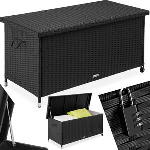 Tectake Úložný box Kiruna s velkým úložným prostorem 270l - černá