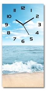 Nástěnné skleněné hodiny Pláž a moře pl_zsp_30x60_c-f_82558559