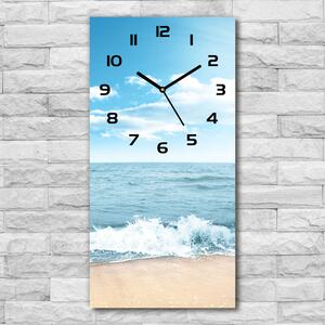 Nástěnné skleněné hodiny Pláž a moře pl_zsp_30x60_c-f_82558559