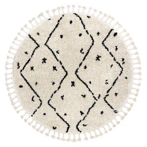 Dywany Łuszczów, Kusový koberec Berber Tetuan B751 cream kruh, 120x120 (průměr) kruh, bílá, ložnice