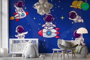 Fototapeta Kreslený astronaut ve vesmíru, Vesmírné fototapety, Populární fototapety, w03682 - Tapeko.co.cz