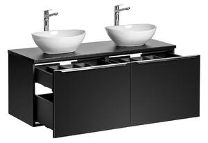 Koupelnová skříňka s umyvadlem a deskou SANTA FE Black DU120/2 | 120 cm
