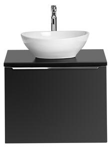 Koupelnová skříňka s umyvadlem a deskou SANTA FE Black DU60/2 | 60 cm