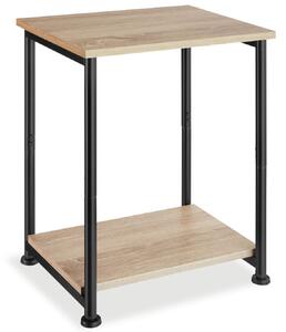 Tectake Odkládací stolek Yonkers 38,5x30x51,5cm - Industrial světlé dřevo, dub Sonoma