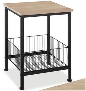 Tectake Odkládací stolek Grimsby 40x40x55,5cm - Industrial světlé dřevo, dub Sonoma