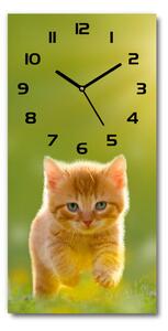 Moderní hodiny nástěnné Červená kočka pl_zsp_30x60_c-f_84856459
