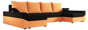 Rohová sedací souprava U Dusk U (oranžová + černá). 1057018