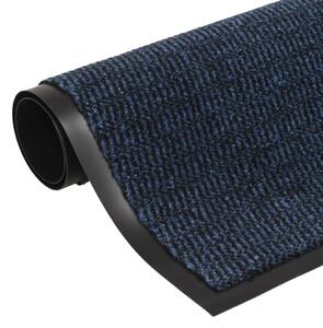 Protiprachové obdélníkové rohožky 2ks všívané 90 x 150 cm modré