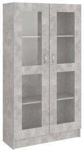 Prosklená skříň betonová šedá 82,5x30,5x150 cm dřevotříska