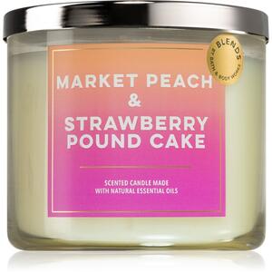 Bath & Body Works Market Peach & Strawberry Pound Cake vonná svíčka 411 g
