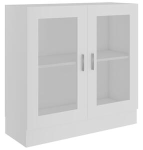 Prosklená skříň bílá 82,5 x 30,5 x 80 cm dřevotříska
