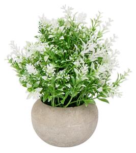 Umělá rostlina v květináči bílá 21 cm