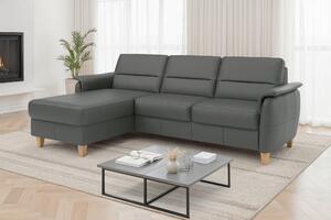 ROHOVÁ SEDAČKA, kůže, antracitová Sit & More - Sedací soupravy, Online Only