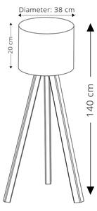 Stojací lampa AYD 1xE27/40W/230V růžová/béžová