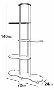 Stojací lampa s poličkami NOTO 1xE27/40W/230V hnědá/černá