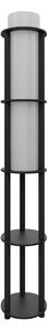 Stojací lampa s poličkami NOTO 1xE27/40W/230V černá