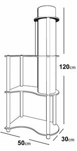 Stojací lampa s poličkami NOTO 1xE27/40W/230V černá