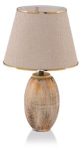 Stolní lampa RAMZES 1xE27/40W/230V krémová/zlatá