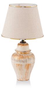 Stolní lampa RAMZES 1xE27/40W/230V krémová/zlatá