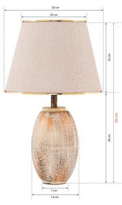 Stolní lampa RAMZES 1xE27/40W/230V krémová/zlatá