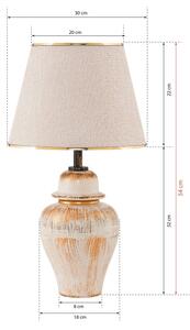 Stolní lampa RAMZES 1xE27/40W/230V krémová/zlatá