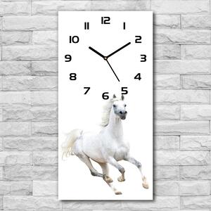 Nástěnné hodiny Bílý kůň ve cvalu pl_zsp_30x60_c-f_99028092