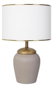 Stolní lampa RAMZES 1xE27/40W/230V bílá/béžová